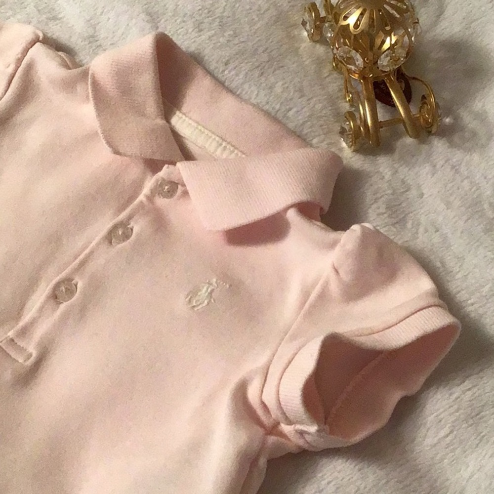 Light Pink Ruffle Polo Dress - Picture 2 of 3